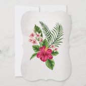 トロピカルフラワー葉ズ&ブライダルシャワー招待状 招待状 (裏面)