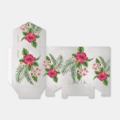 トロピカルフラワー葉ズ&結婚式の引き出物ボックス フェイバーボックス (折り畳みなし)