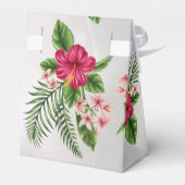 トロピカルフラワー葉ズ&結婚式の引き出物ボックス フェイバーボックス (裏面サイド)