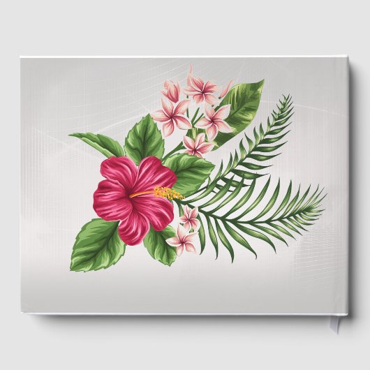 トロピカルフラワー葉&結婚ズのゲストブック ゲストブック (裏面)