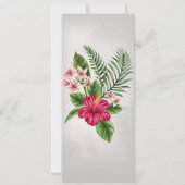 トロピカルフラワー葉&結婚ズのリハーサルディナー 招待状 (裏面)