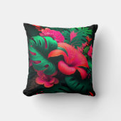 トロピカルフラワー装飾用クッション クッション (正面)