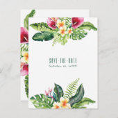 トロピカルフラワー離れズフローラシック保存日 案内ポストカード (正面/裏面)