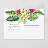 トロピカルフラワー離れズフローラシック保存日 案内ポストカード (裏面)