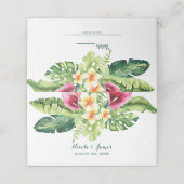 トロピカルフラワー離れズフローラシック結婚ズ プレイスカード (外部開封)