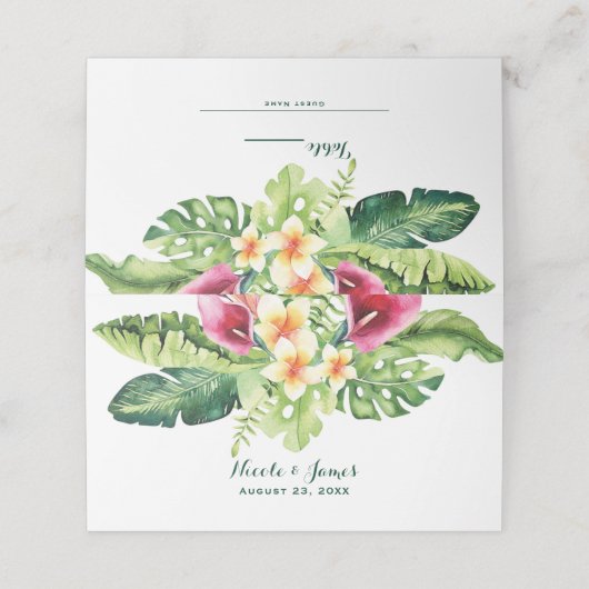 トロピカルフラワー離れズフローラシック結婚ズ プレイスカード (外部開封)