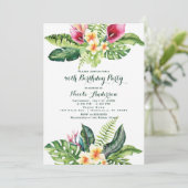 トロピカルフラワー離れズ&フローラ誕生日パーティー 招待状 (スタンド正面)