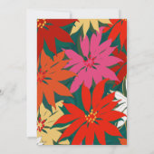 トロピカルフラワー&アーチ日付を保存 招待状 (裏面)