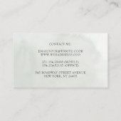 トロピカルフラワー – ホワイトキングプロテアとラン 名刺 (裏面)