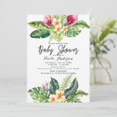 トロピカルフラワー&離れフローラベビーシャワー 招待状 (スタンド正面)