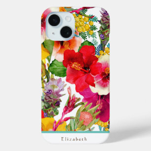 トロピカルフラワー iPhone 15ケース
