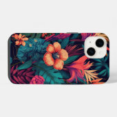 トロピカルフラワー iPhoneケース (裏面横)