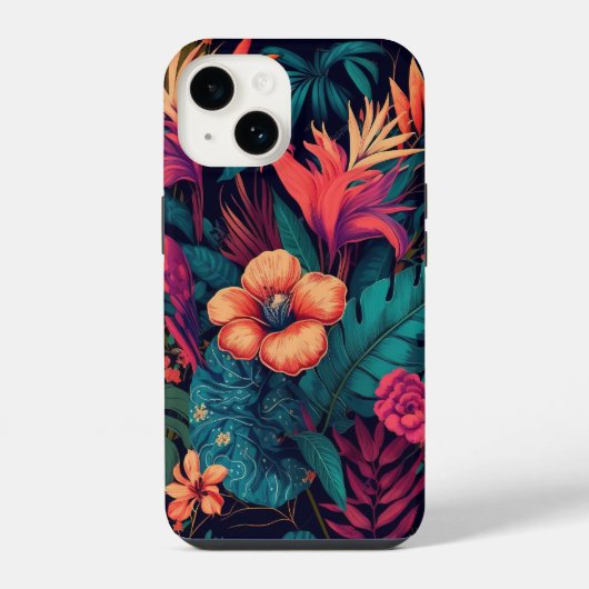 トロピカルフラワー iPhoneケース (裏面)