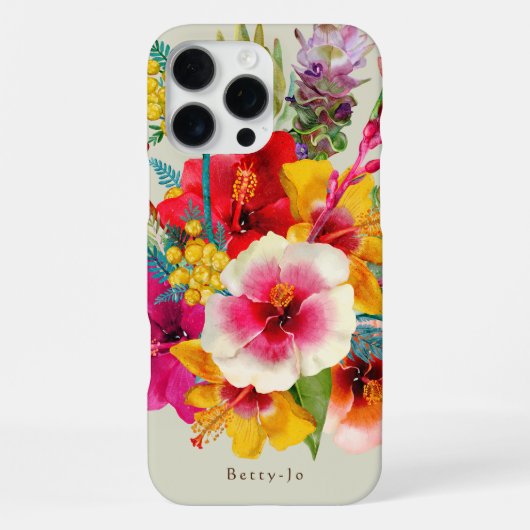 トロピカルフラワー iPhoneケース (裏面)