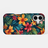 トロピカルフラワー iPhone 16ケース (裏面横)