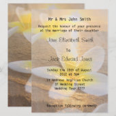 トロピカルフランギパニビーチ結婚式招待状 招待状 (正面/裏面)