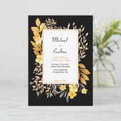 トロピカルフランギパニフラワー結婚式招待状 招待状 (スタンド正面)