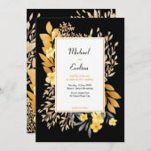 トロピカルフランギパニフラワー結婚式招待状 招待状 (正面/裏面)