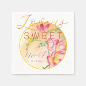 トロピカルフリーシアの水の色の愛は甘い スタンダードカクテルナプキン (正面)