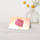 トロピカルフリーシアウォーターカラーテーブルプレイス プレイスカード (裏面)