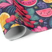 トロピカルフルーツと花 ラッピングペーパー (ロールコーナー)