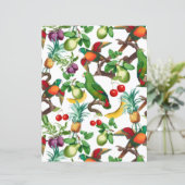 トロピカルフルーツと鳥の模様スクラップブック紙 (スタンド正面)