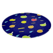 トロピカルフルーツのネオンカラーパターン カッティングボード (角)