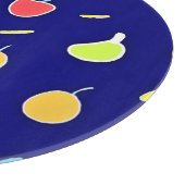 トロピカルフルーツのネオンカラーパターン カッティングボード (角)