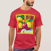 トロピカルフルーツの絵。いますぐ購入 Tシャツ (正面)