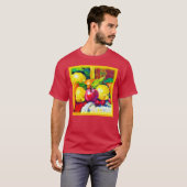 トロピカルフルーツの絵。いますぐ購入 Tシャツ (正面フル)