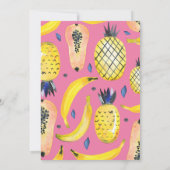 トロピカルフルーツをテーマにした2回目の誕生日 招待状 (裏面)