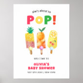 トロピカルフルーツアイスクリームポップ・アートのベビーシャワーへようこそ ポスター (正面)