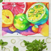 トロピカルフルーツアニメ キッチンタオル (折り畳み)