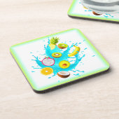 トロピカルフルーツアート買の飛沫 コースター (左側)