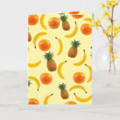 トロピカルフルーツグリーティングカード カード (黄色い花)