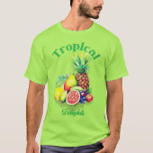 トロピカルフルーツコラージュ Tシャツ (正面)