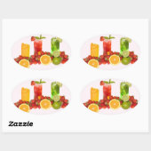 トロピカルフルーツシール 楕円形シール (シート)