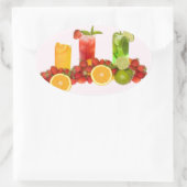 トロピカルフルーツシール 楕円形シール (バッグ)