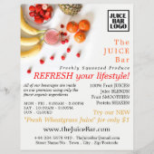 トロピカルフルーツジュース広告バー チラシ (正面)