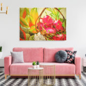 トロピカルフルーツスチルライフオリジナルウォーターカラーアート キャンバスプリント (インサイチュ (リビング))