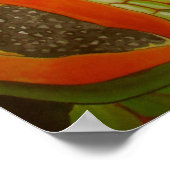 トロピカルフルーツスチルライフオリジナルウォーターカラーアート ポスター (角)