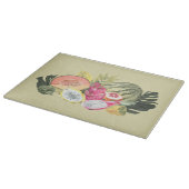 トロピカルフルーツスチルライフガラス切断板 カッティングボード (角)