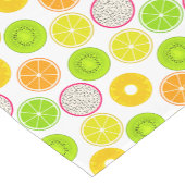 トロピカルフルーツスライス、柑橘類、キウイ&ドラゴンフルーツ ショートテーブルランナー (コーナー)