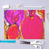 トロピカルフルーツデザインティッシュペーパー 薄葉紙 (クラフト)