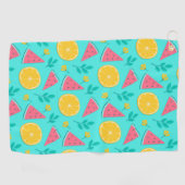 トロピカルフルーツデザイン ゴルフタオル (横)