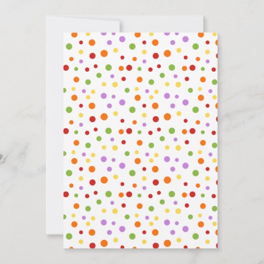 トロピカルフルーツトゥッティフルーティ誕生日 招待状 (裏面)