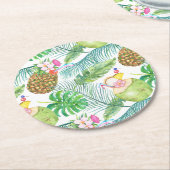 トロピカルフルーツドリンクコースター ラウンドペーパーコースター (アングル)