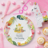 トロピカルフルーツドリンクプールパーティー大人誕生日 ペーパープレート (パーティー)