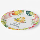 トロピカルフルーツドリンクプールパーティー大人誕生日 ペーパープレート (アングル)