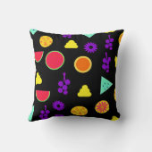 トロピカルフルーツネオンパラダイスパターン クッション (裏面)